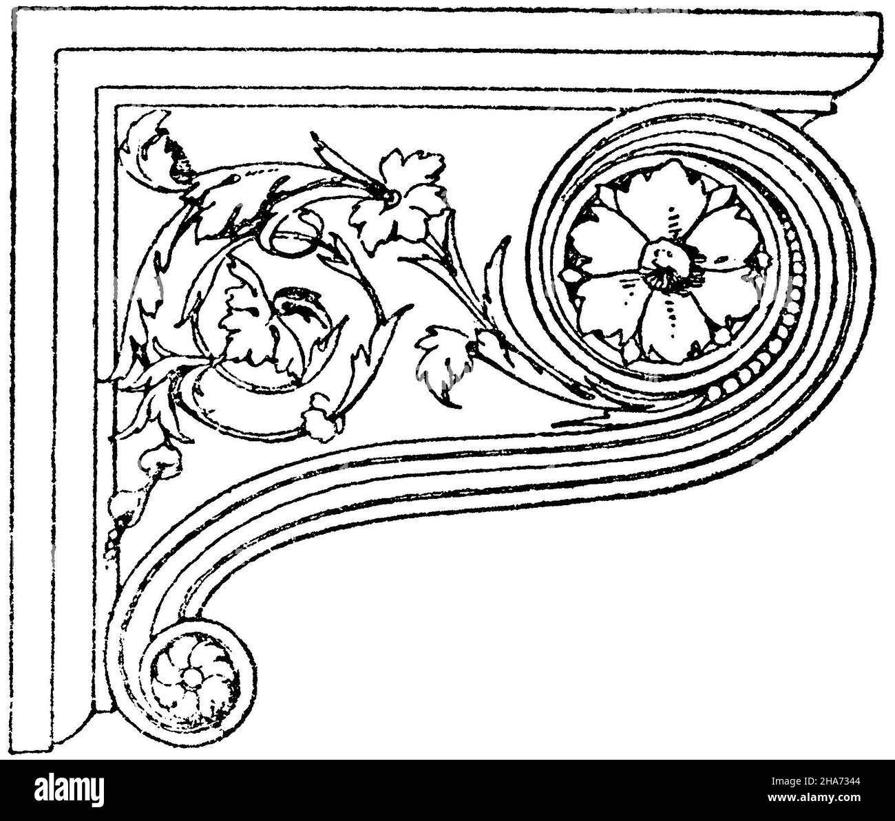 Vista laterale di una console rinascimentale nel Museo Vaticano di Roma., , ML (libro di modelli, ) Foto Stock