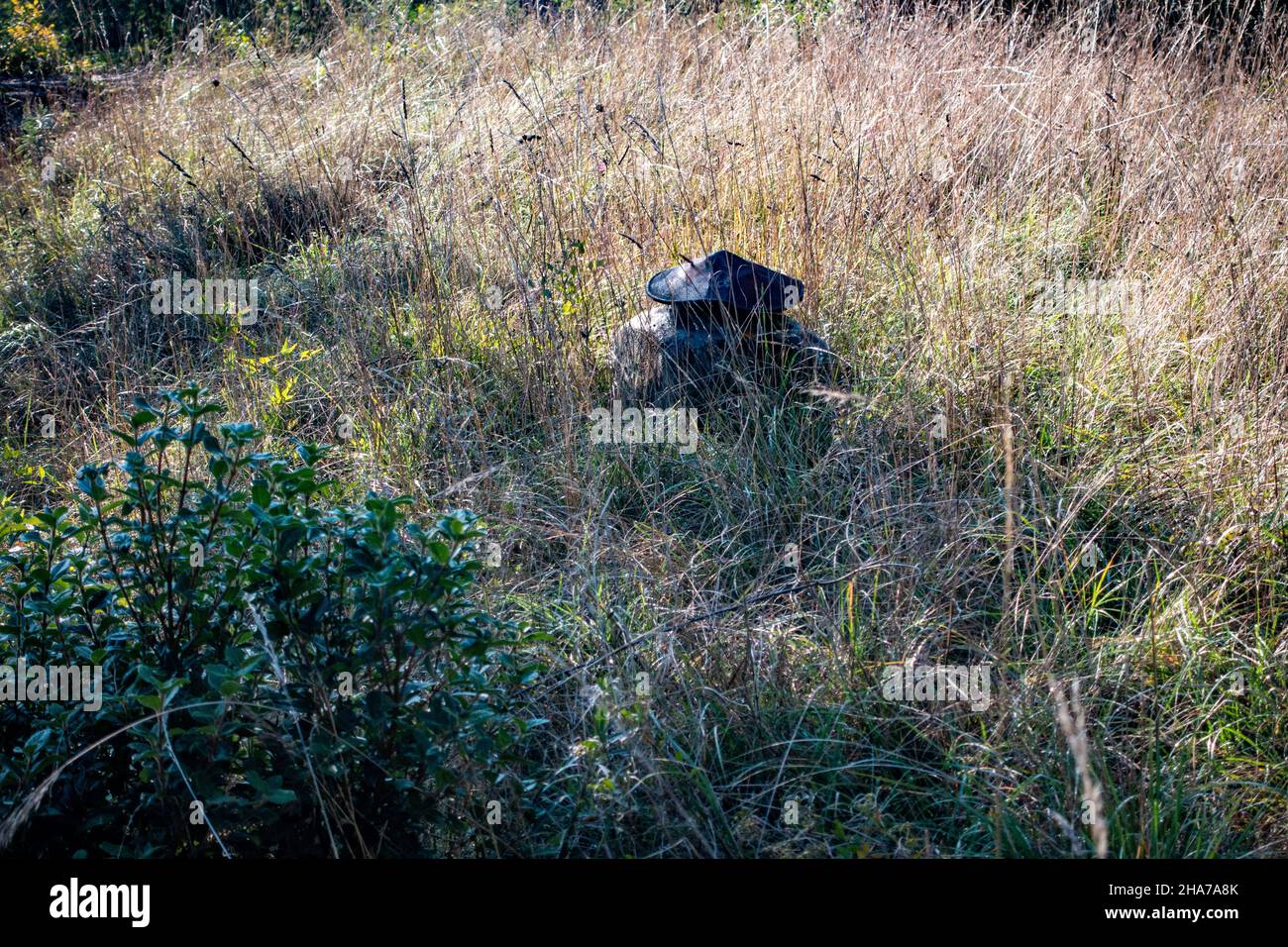 Sfiato di ventilazione per bunker sotterraneo Foto Stock