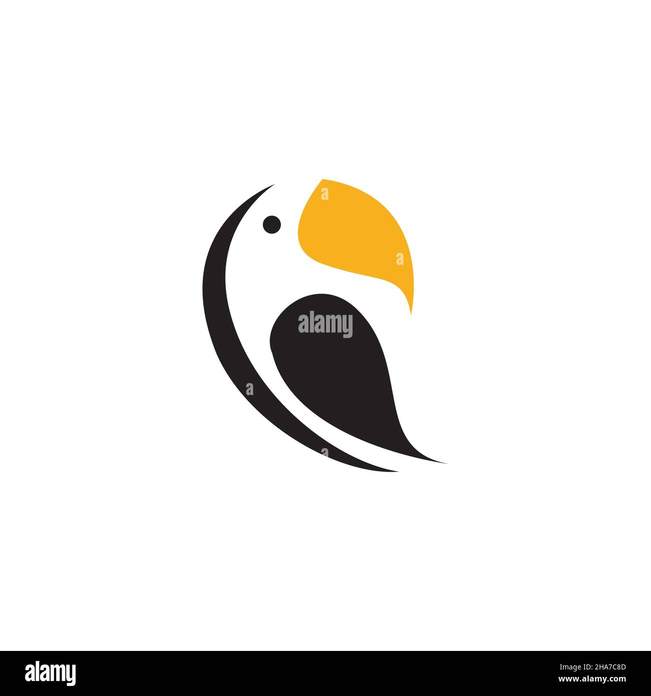 colourful uccello hornbill geometrico logo simbolo icona vettore grafico disegno illustrazione idea creativa Illustrazione Vettoriale