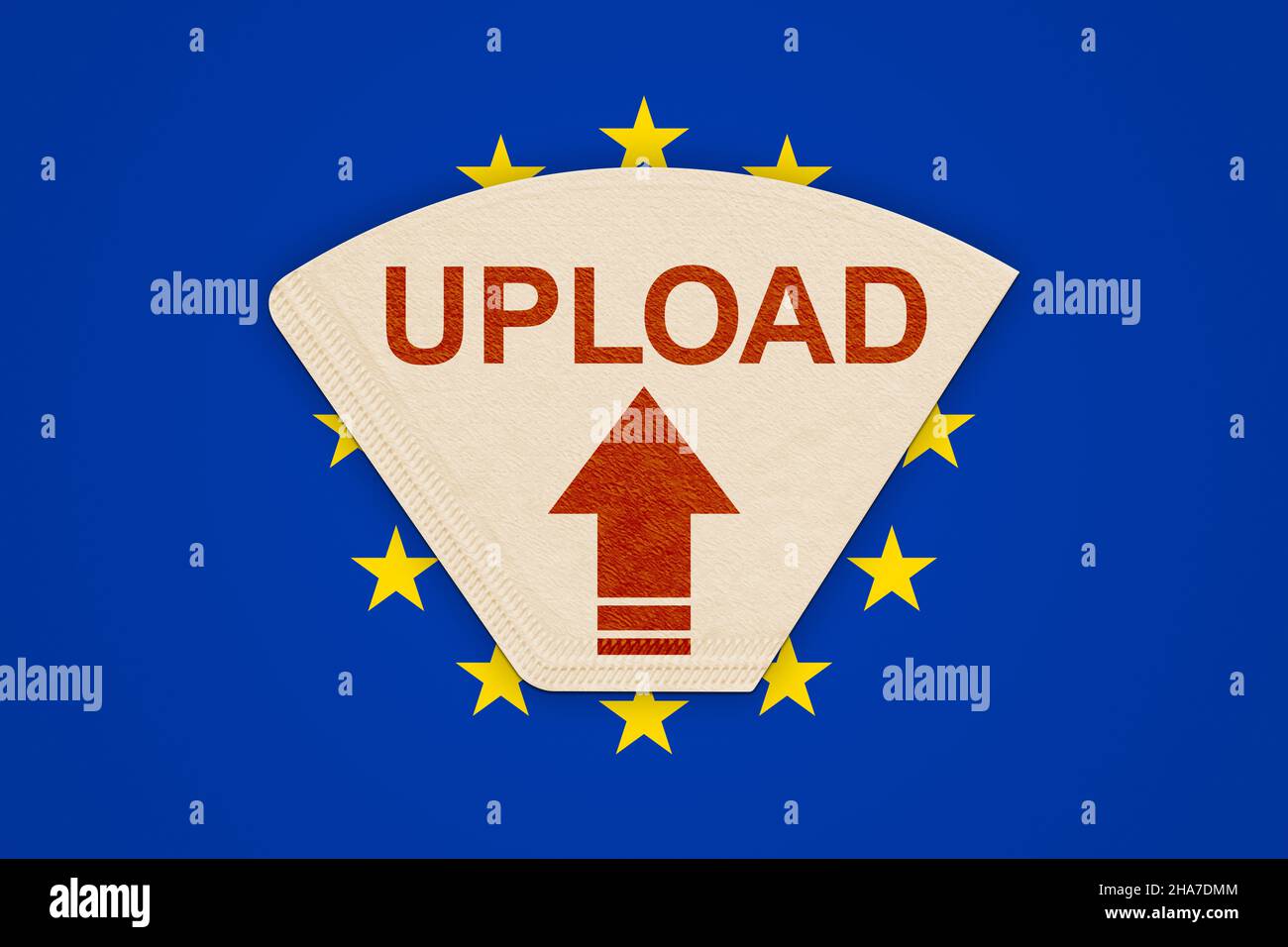 Filtro di upload dell'Unione europea Foto Stock
