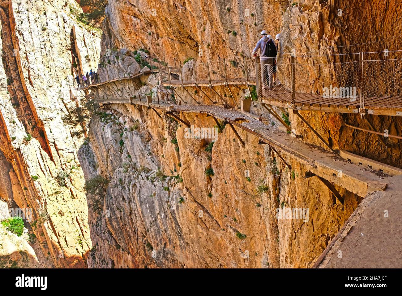 Caminito del Rey Dangeour pista in Spagna Foto Stock