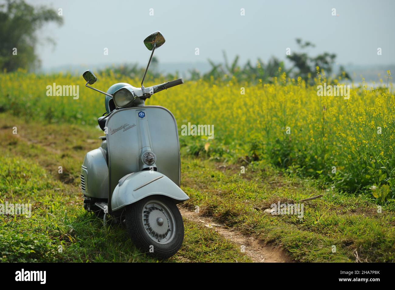 Vintage scooter Vespa Foto Stock