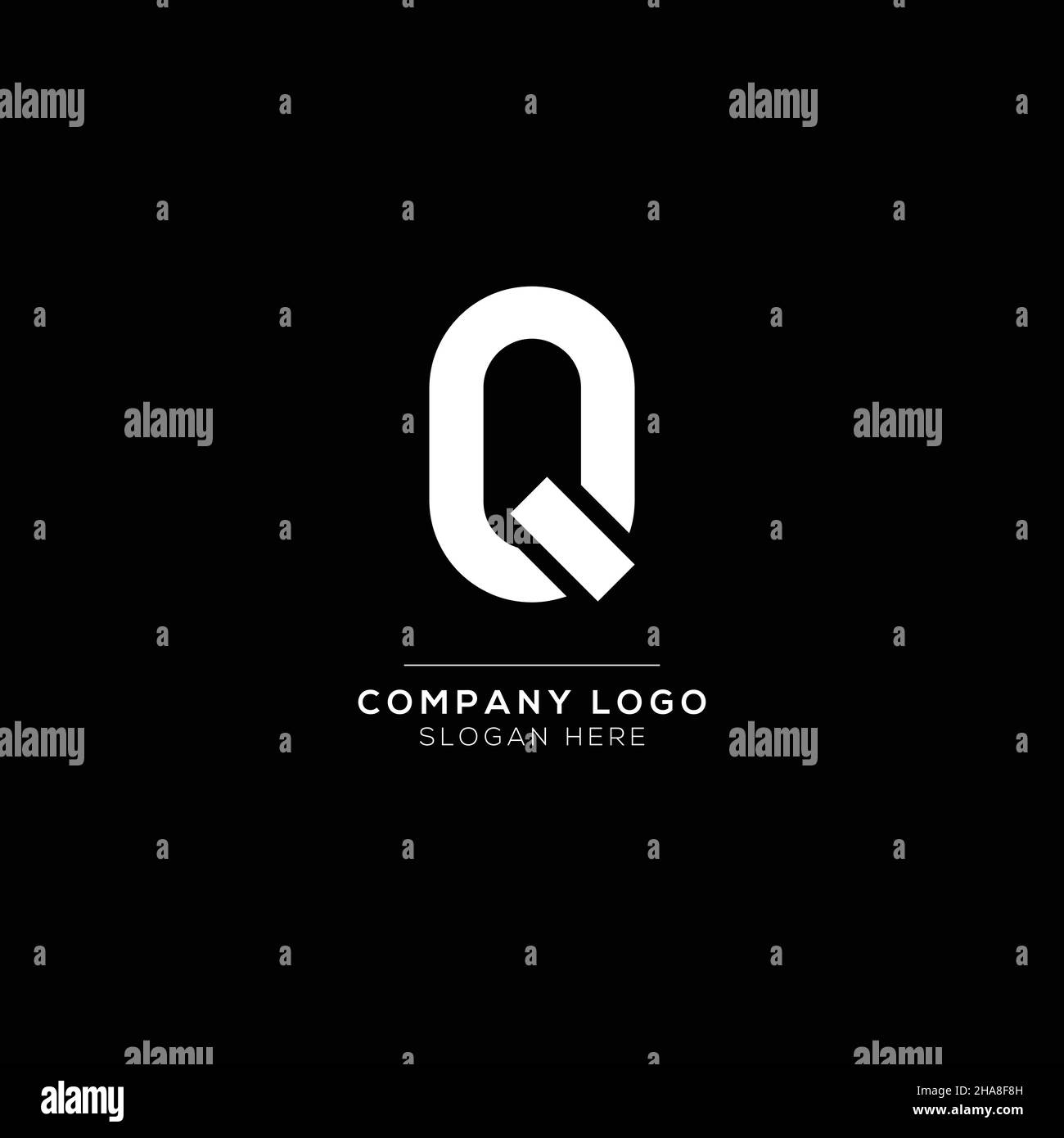 Logo lettera iniziale Premium Vector Q per il branding di lusso. Design elegante ed elegante per la vostra azienda Elite. Illustrazione Vettoriale