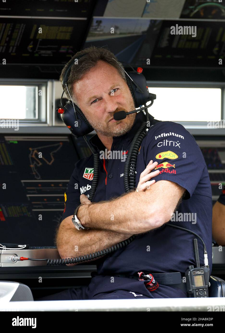 HORNER Christian (gbr), Team Principal della Red Bull Racing, ritratto durante la Formula 1 Etihad Airways Abu Dhabi Grand Prix 2021, 22th round del FIA Formula uno World Championship 2021 dal 10 al 12 dicembre 2021 sul circuito Yas Marina, a Yas Island, Abu Dhabi - Foto: DPPI/DPPI/LiveMedia Foto Stock