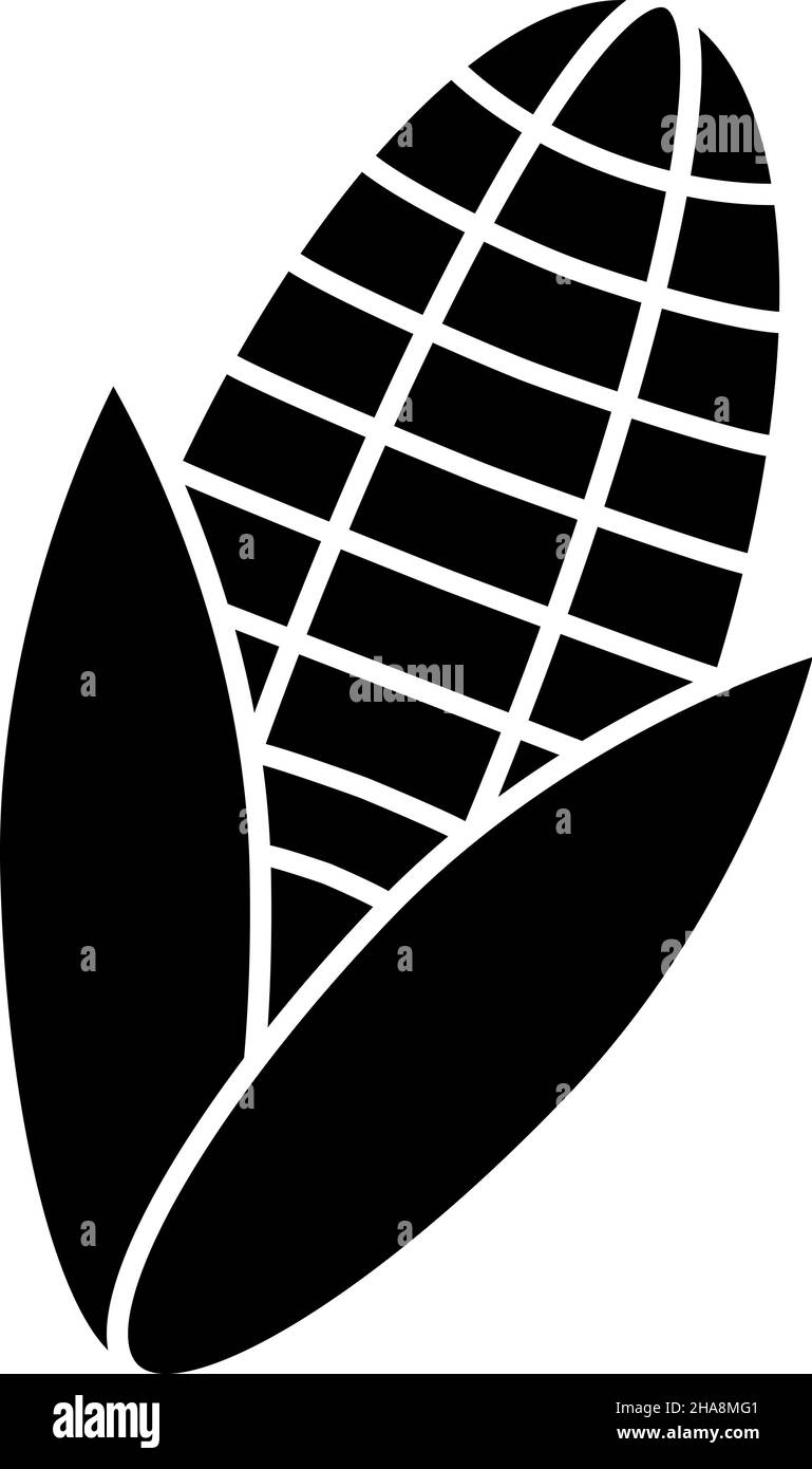 Corn Glyph icona frutta vettore Illustrazione Vettoriale
