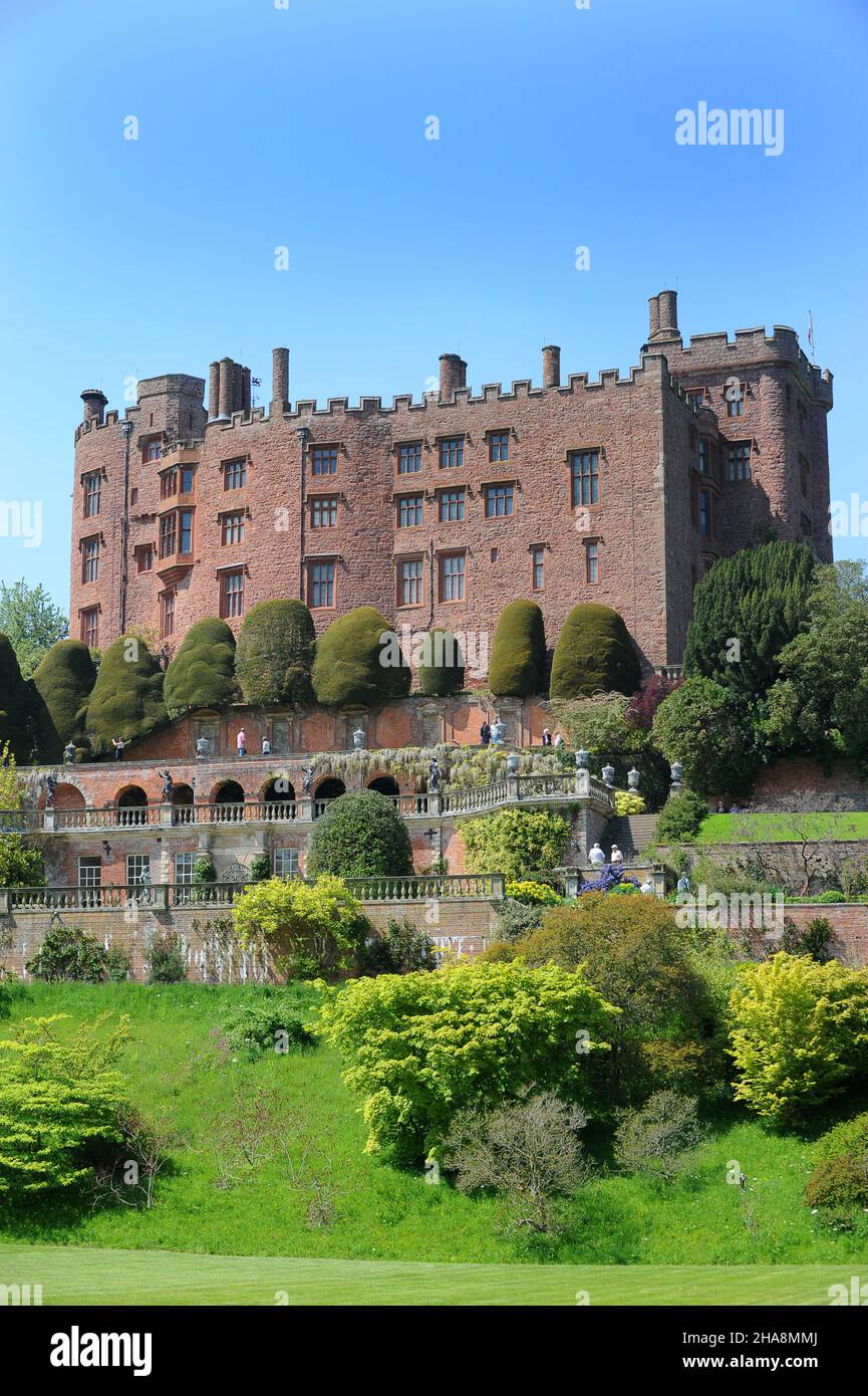 Powis Castle and Gardens Welshpool Powys Wales UK Foto Stock