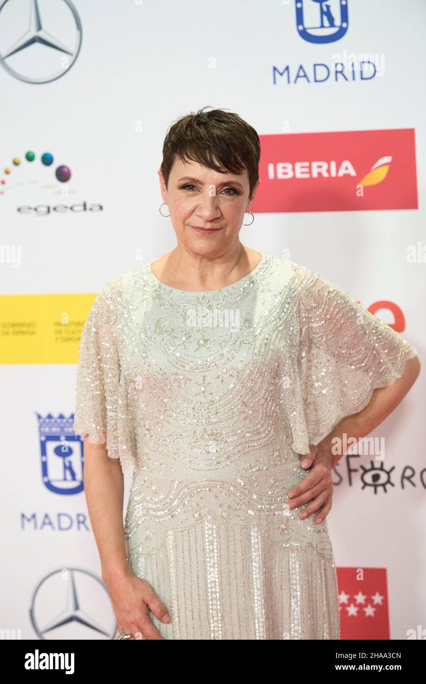 Madrid. Spagna. 20211211, Blanca Portillo partecipa al 27th Jose Maria Forque Awards - Red Carpet al Palacio de Congresos de IFEMA il 11 dicembre 2021 a Madrid, Spagna Foto Stock