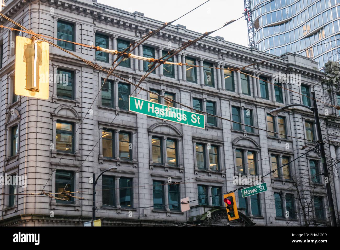 vancouver hastings street west Foto Stock