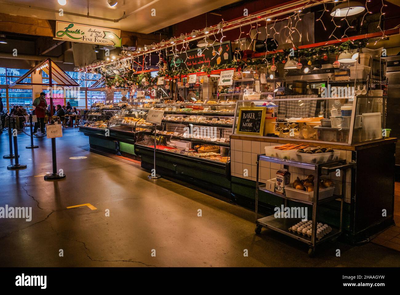 Granville Island era una volta un'area industriale, ma oggi è un luogo di interesse per il turismo e l'intrattenimento di Vancouver. La Granville Isla Foto Stock