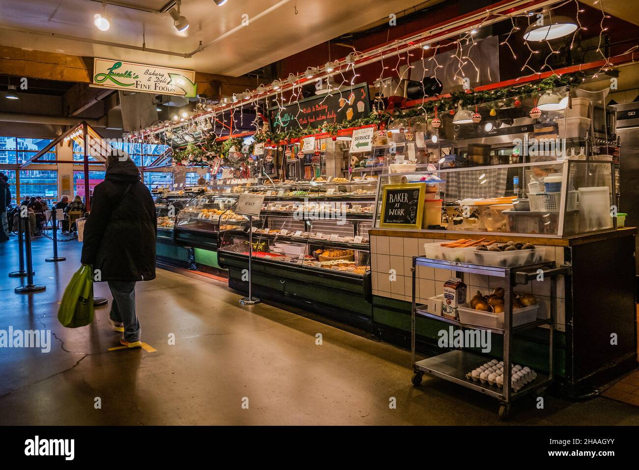 Granville Island era una volta un'area industriale, ma oggi è un luogo di interesse per il turismo e l'intrattenimento di Vancouver. La Granville Isla Foto Stock