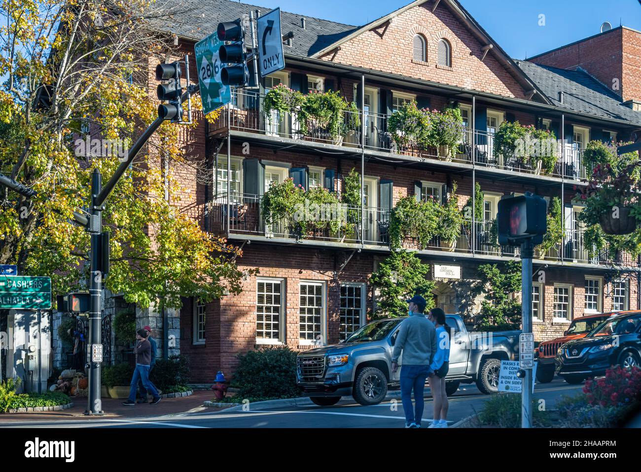 Old Edwards Inn and Spa a Downtown Highlands, North Carolina. (USA) Foto Stock