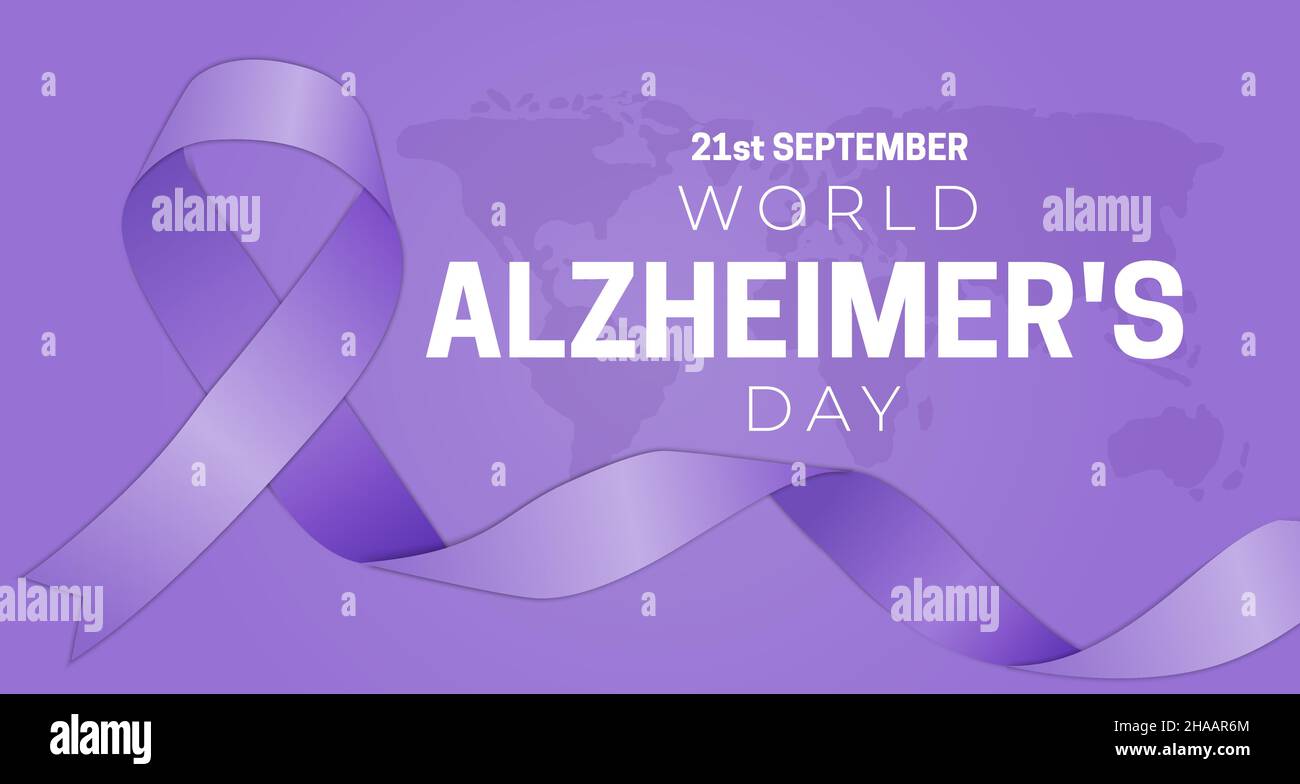 Illustrazione di sfondo del giorno di Alzheimer del mondo Illustrazione Vettoriale