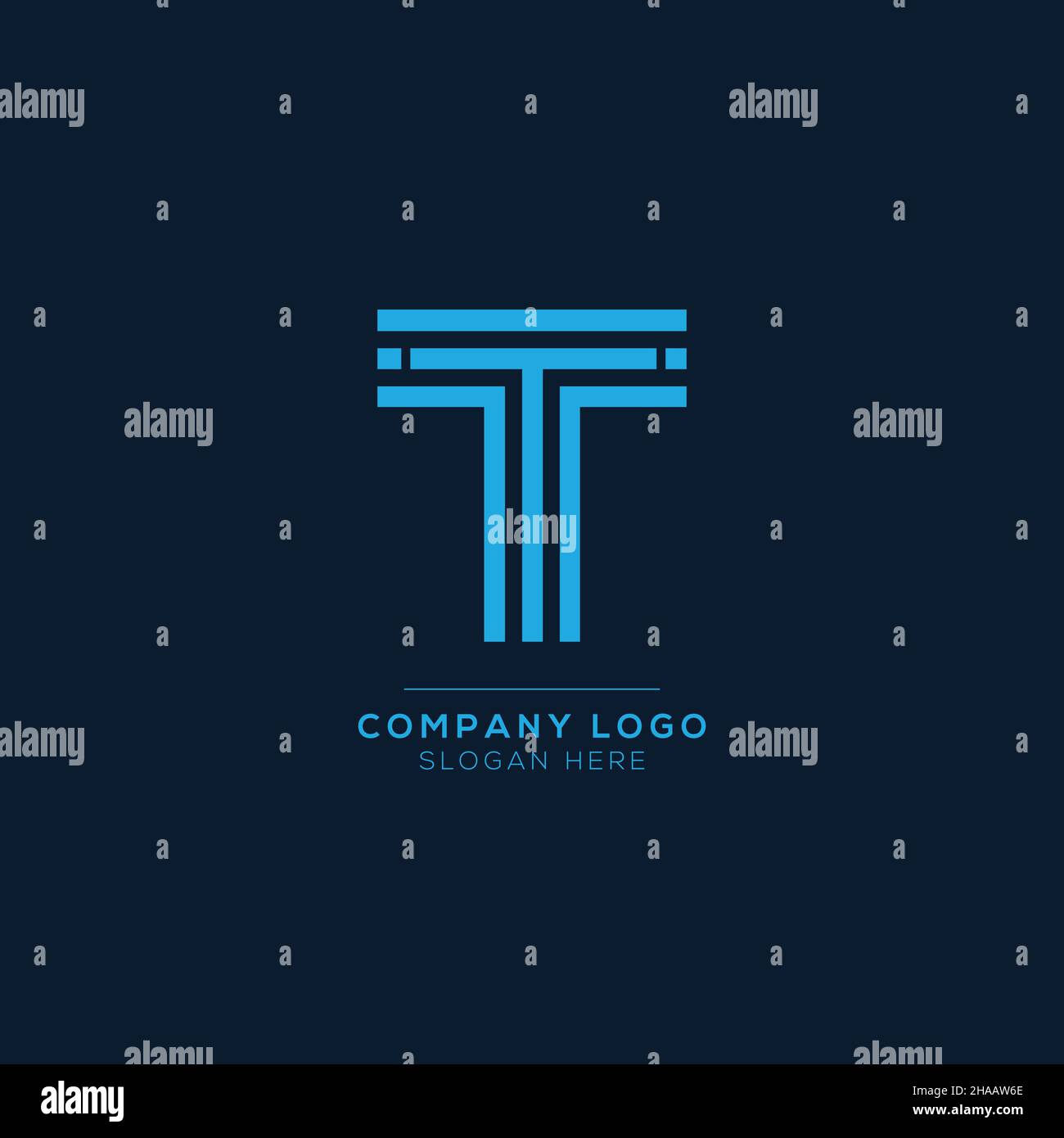 Logo lettera iniziale Premium Vector T per il branding di lusso. Design elegante ed elegante per la vostra azienda Elite. Illustrazione Vettoriale