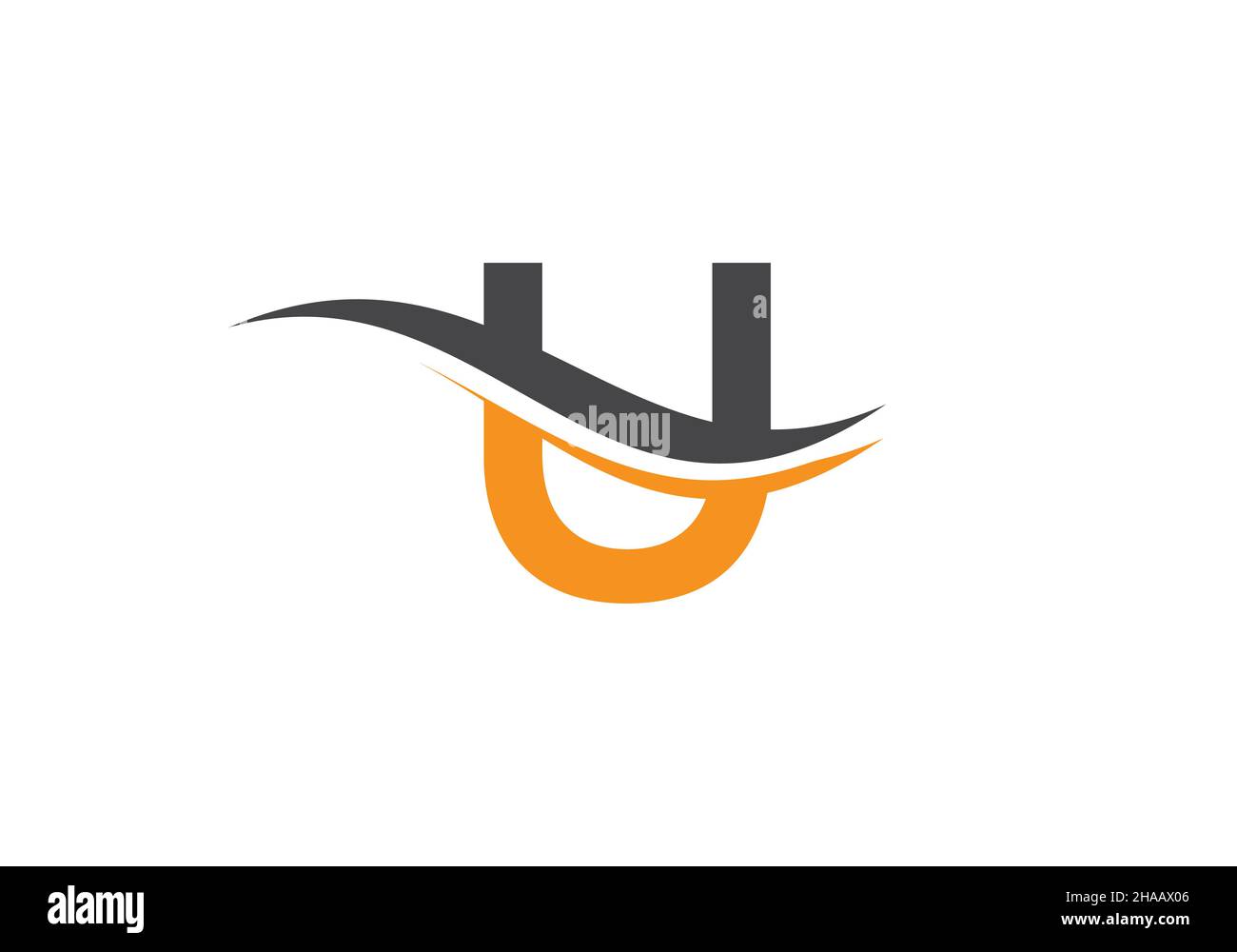 Lettera U Logo Design per l'identità aziendale e aziendale. U letter creativa con concetto di lusso Illustrazione Vettoriale