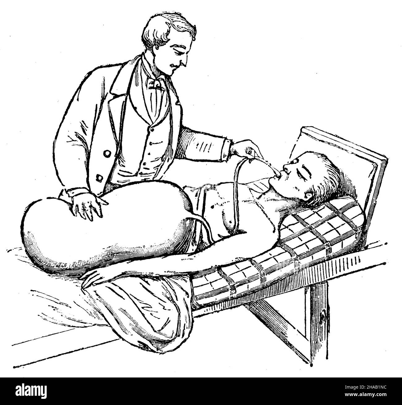 Induzione della respirazione artificiale in casi di soffocamento, , (Gesundheitsratgeber, libro sanitario), Einleitung künstlicher Atmung bei Erstickungsanfällen Foto Stock