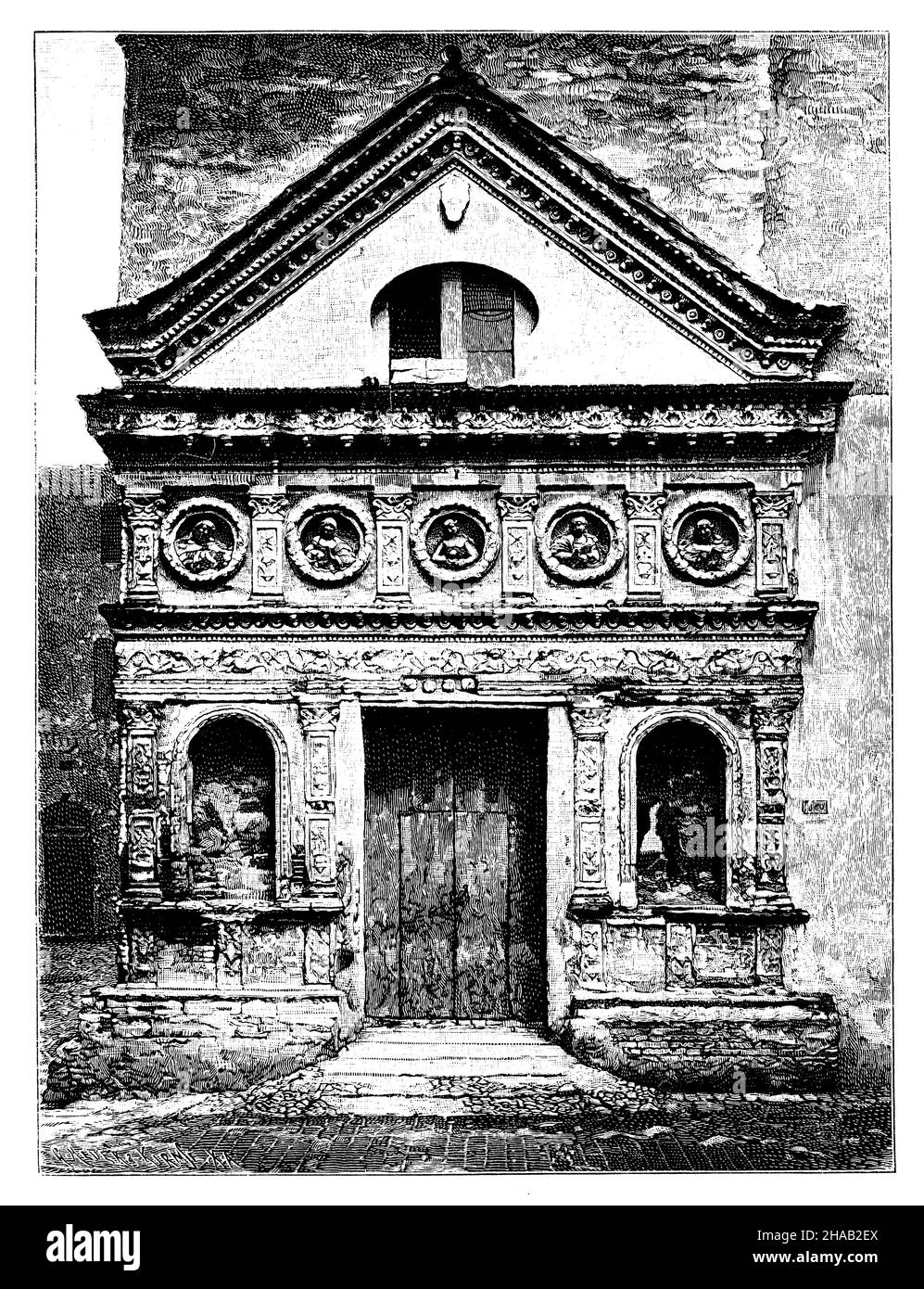 Chiesa Madonna di Galliera a Bologna, Italia, , (rivista, 1884), Kirche Madonna di Galliera a Bologna, Italia Foto Stock