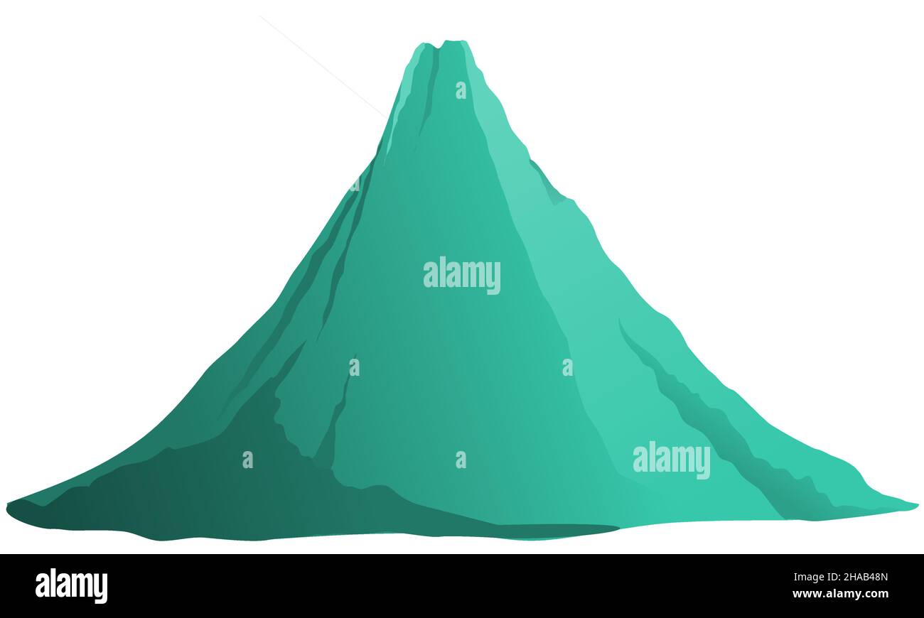 montagna vettoriale su sfondo bianco Illustrazione Vettoriale