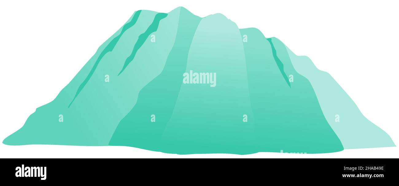montagna vettoriale su sfondo bianco Illustrazione Vettoriale