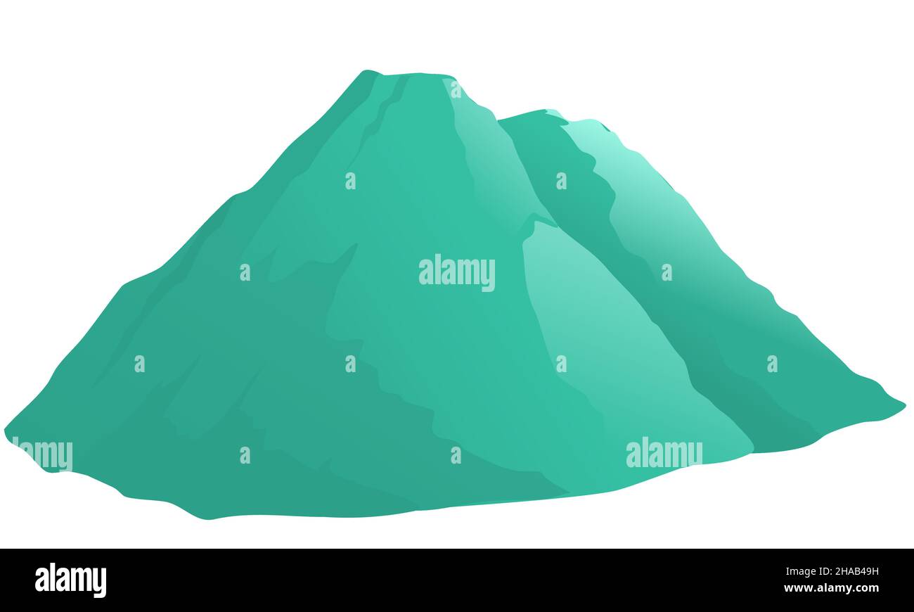 montagna vettoriale su sfondo bianco Illustrazione Vettoriale