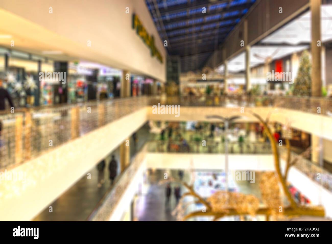 astratto blur e bokeh centro commerciale e grandi magazzini Foto Stock