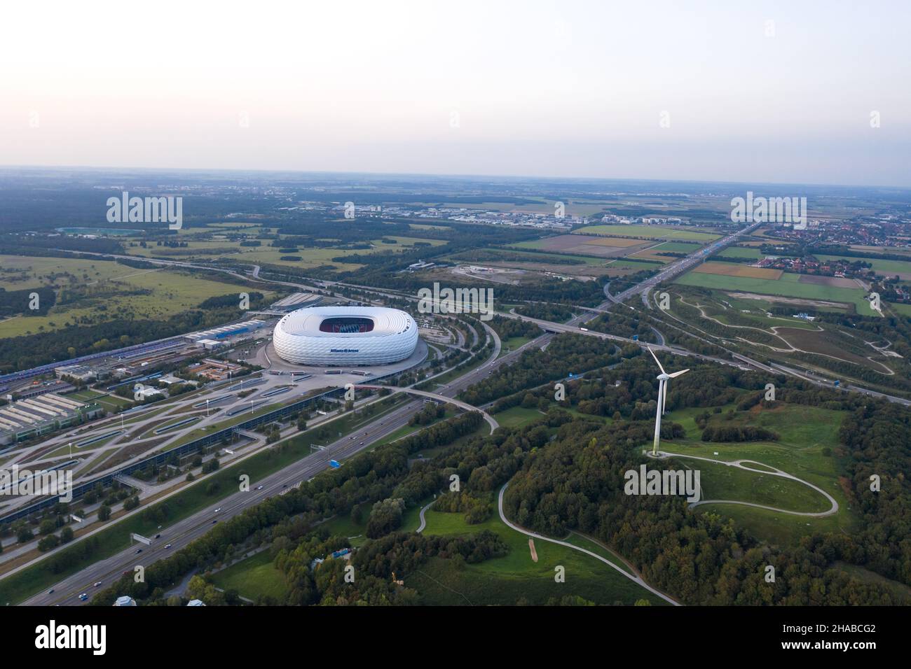 Allianz Arena - stadio di fama mondiale del Bayern Munich FC. Ottobre 2020 - Monaco di Baviera, Germania. Foto Stock