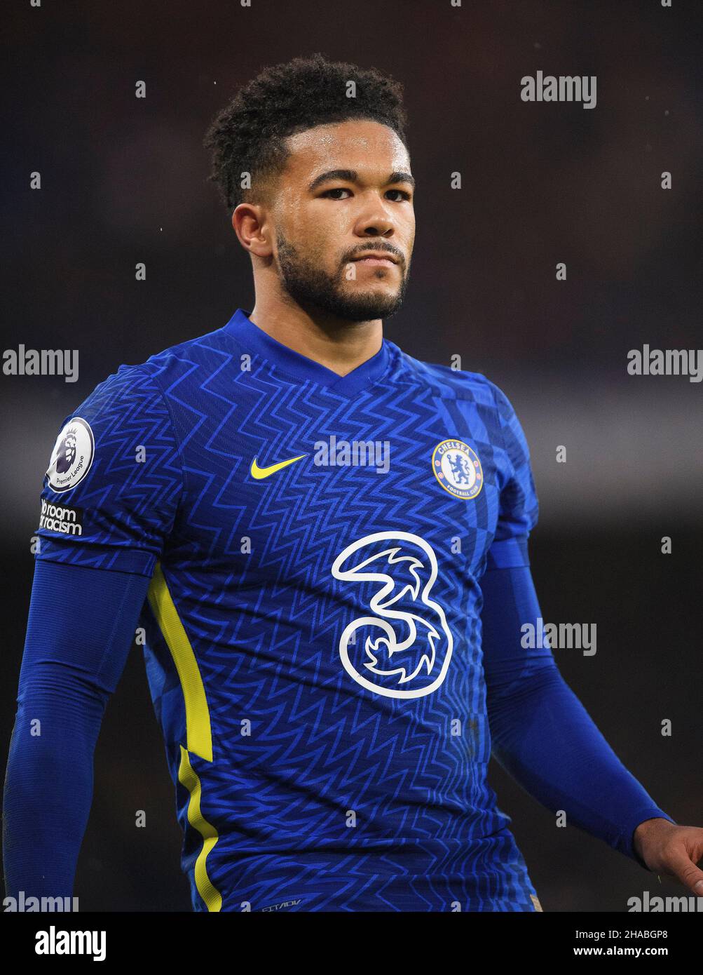 11 dicembre - Chelsea contro Leeds United - Premier League - Stamford Bridge Reece James durante la partita della Premier League a Stamford Bridge. Picture Credit : © Mark Pain / Alamy Live News Foto Stock