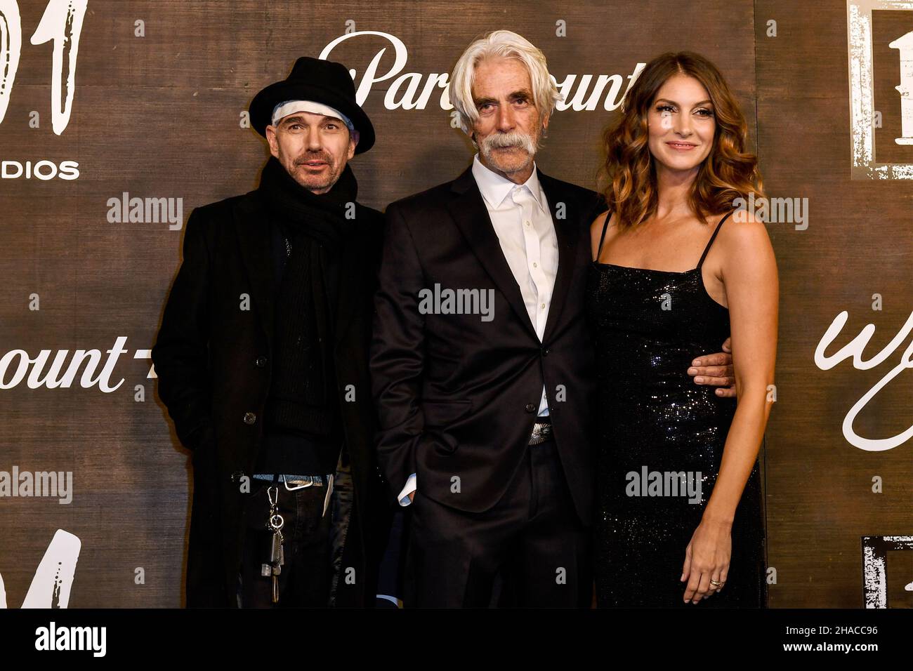 LAS VEGAS, NV - DICEMBRE 11: Billy Bob Thornton, Sam Elliott e Dawn Olivieri alla prima mondiale del 1883 al Wynn Las Vegas Resort a Las Vegas, Nevada il 11 Dicembre 2021. Credito: DeeCee carter/MediaPunch Foto Stock