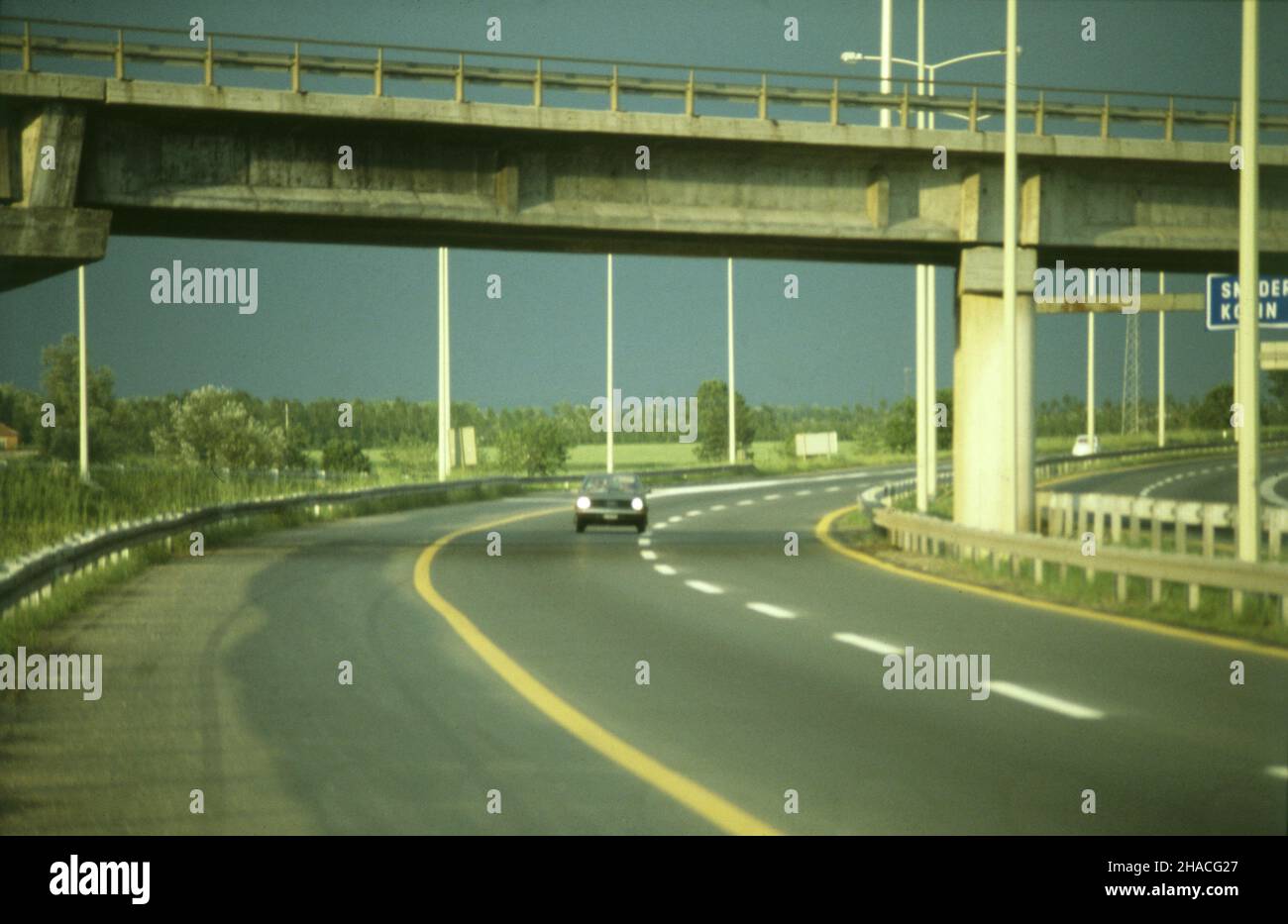 Autostrada, Jugoslavia, Serbia, 1980 Foto Stock