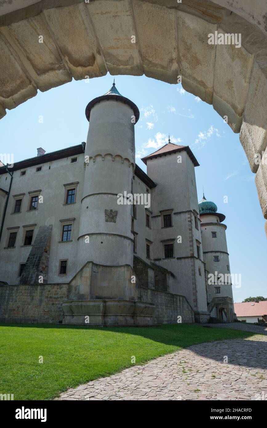 Castello di Nowy Wisnicz, Bochnia County, Piccola Polonia voivodato, Polonia Foto Stock