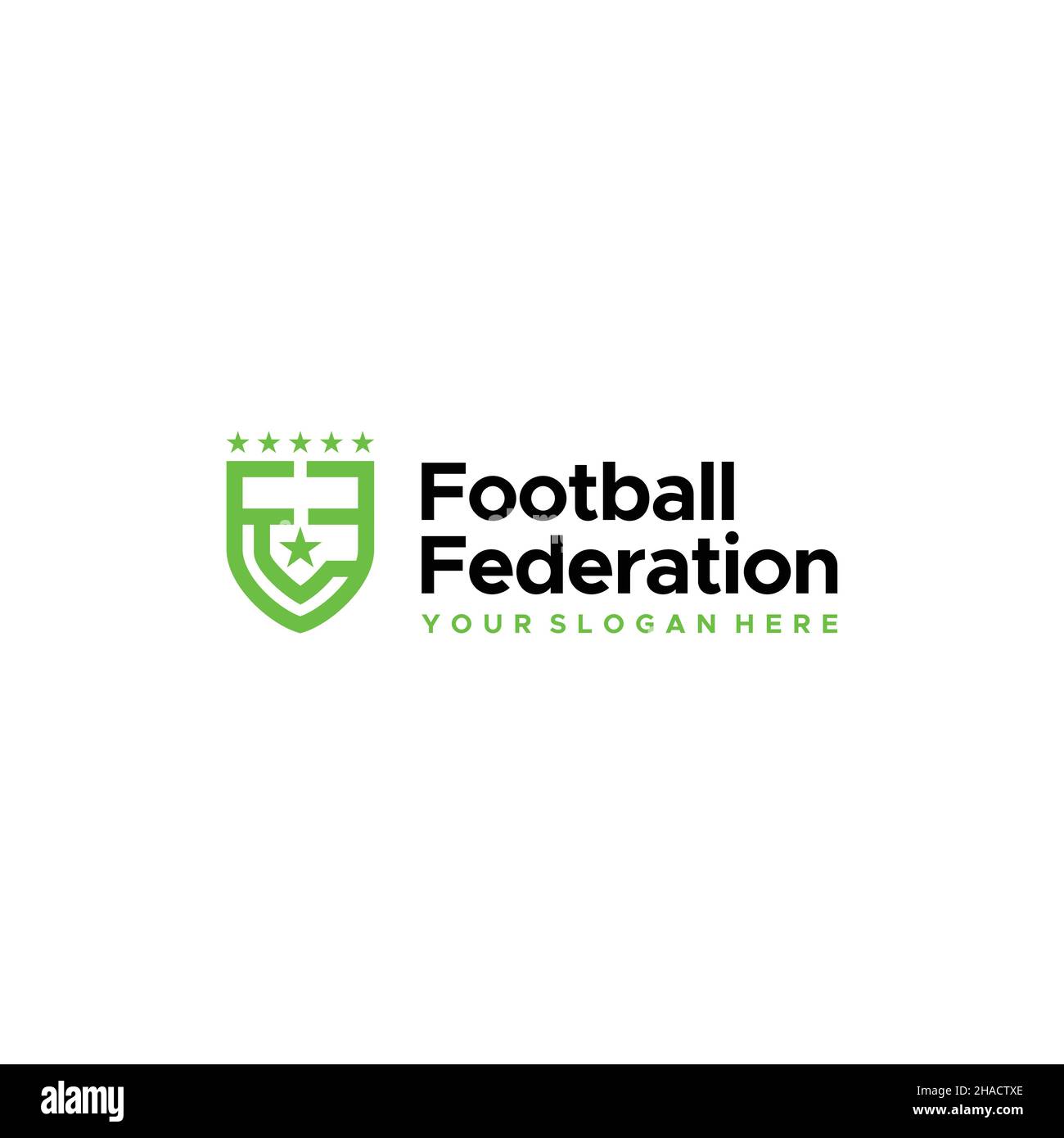 logo vintage Football Federation Shield Illustrazione Vettoriale
