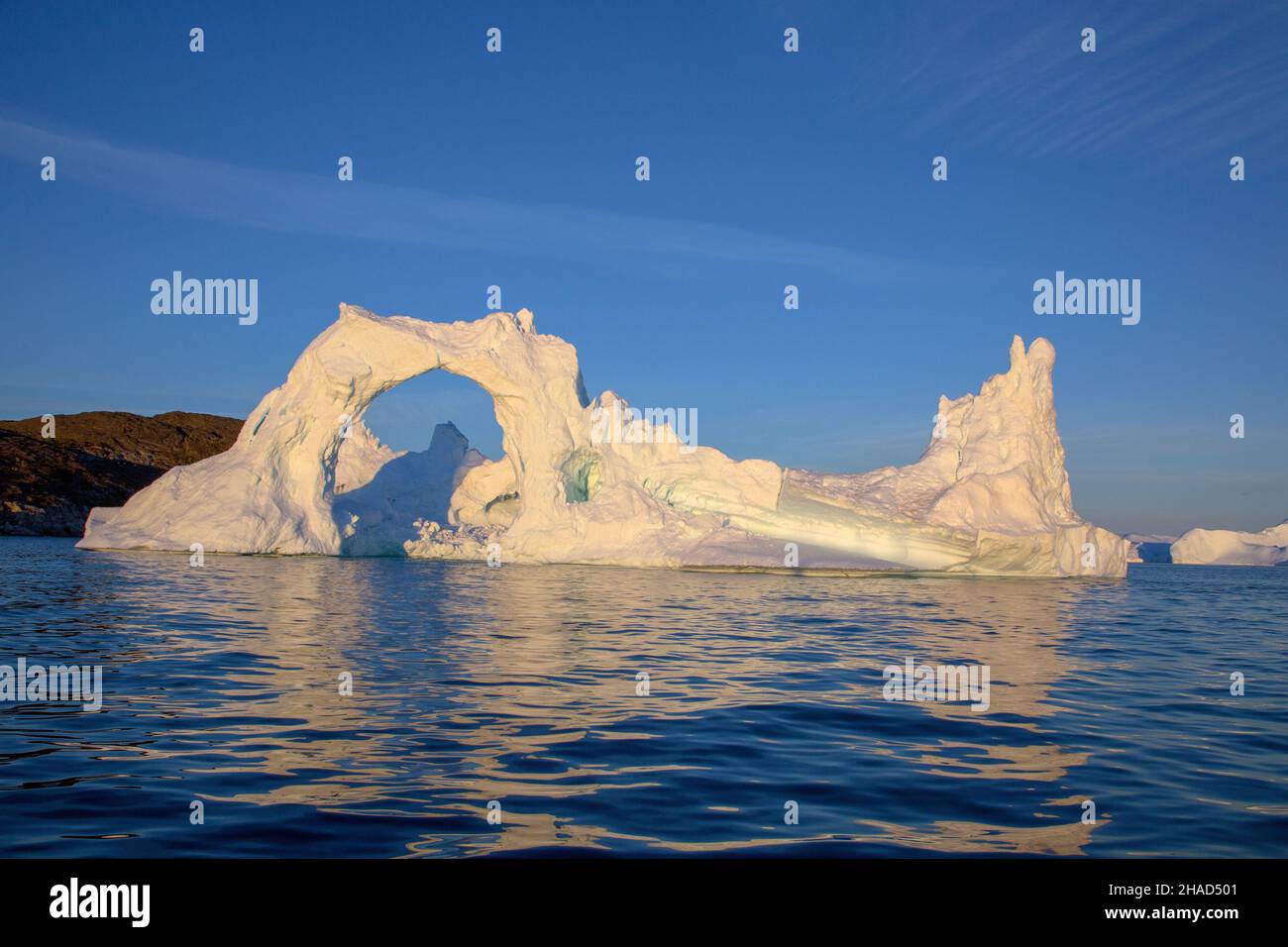 Iceberg dal icebergs, Ilulissat, Disko Bay, Groenlandia, regione polare Foto Stock