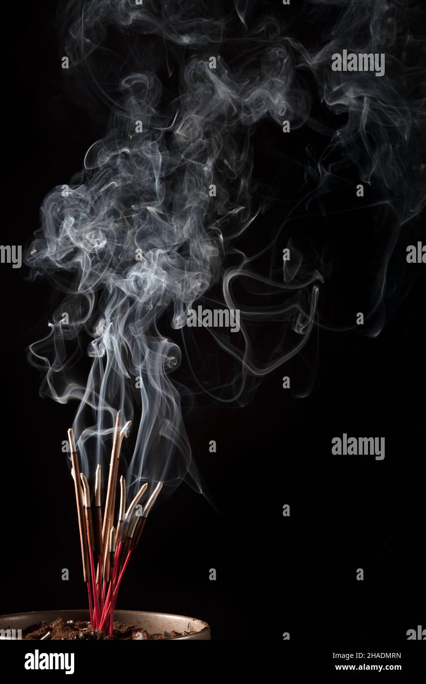 Concetto astratto Cinese di Capodanno elemento grafico incenso bruciare Foto Stock