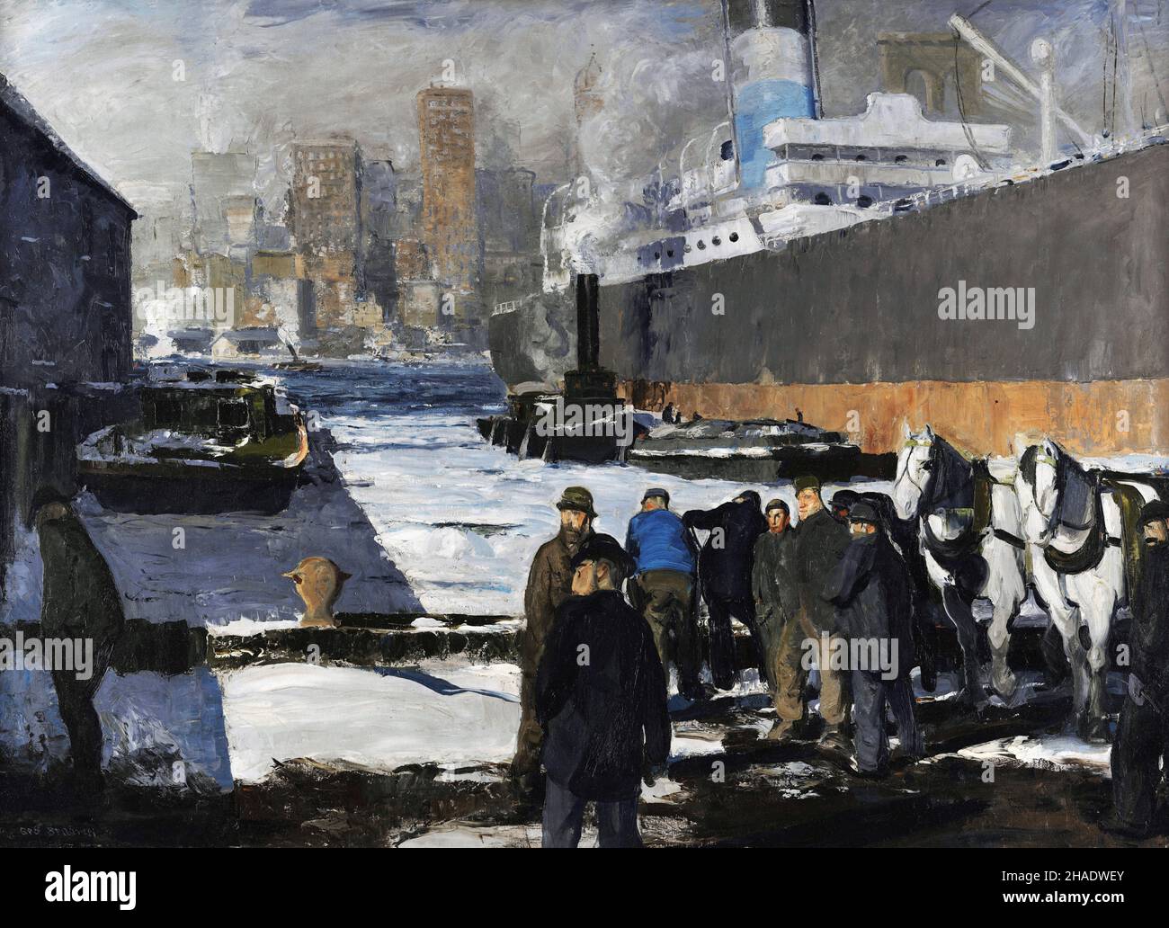 Men of the Docks di George Bellows (1882-1925), olio su tela, 1912 Foto Stock