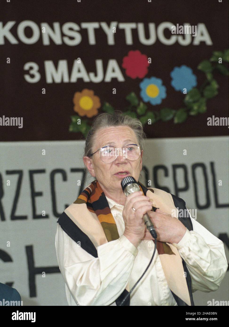 Warszawa 11.05.1995. Anna Walentynowicz dzia³aczka Wolnych Zwi¹zków Zawodowych. Gr PAP/Janusz Mazur Foto Stock