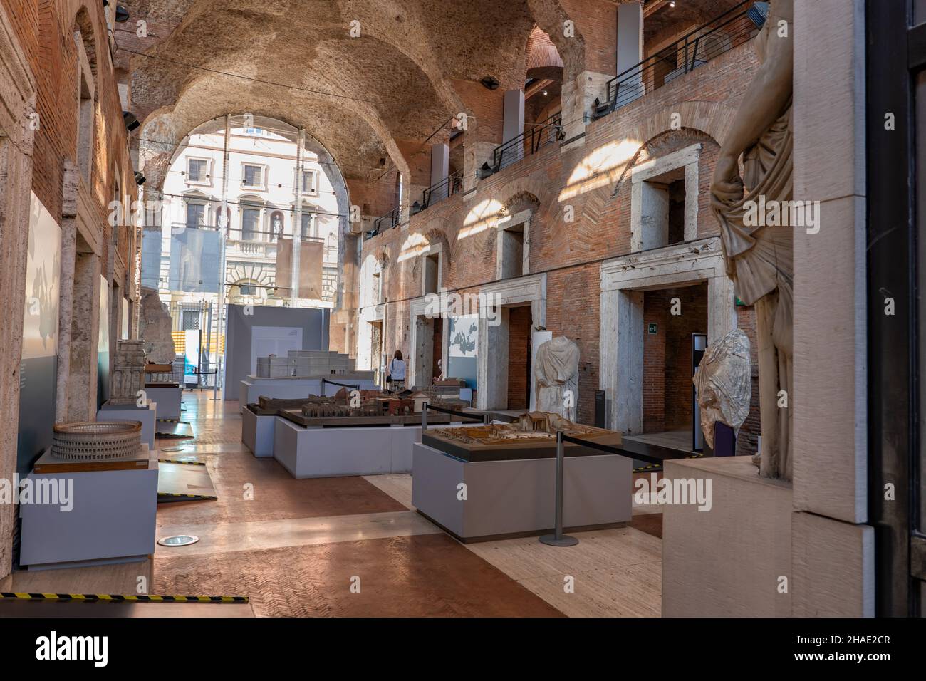 Roma, Italia, Museo dei fori Imperiali nei mercati di Traiano, la Grande Sala Foto Stock