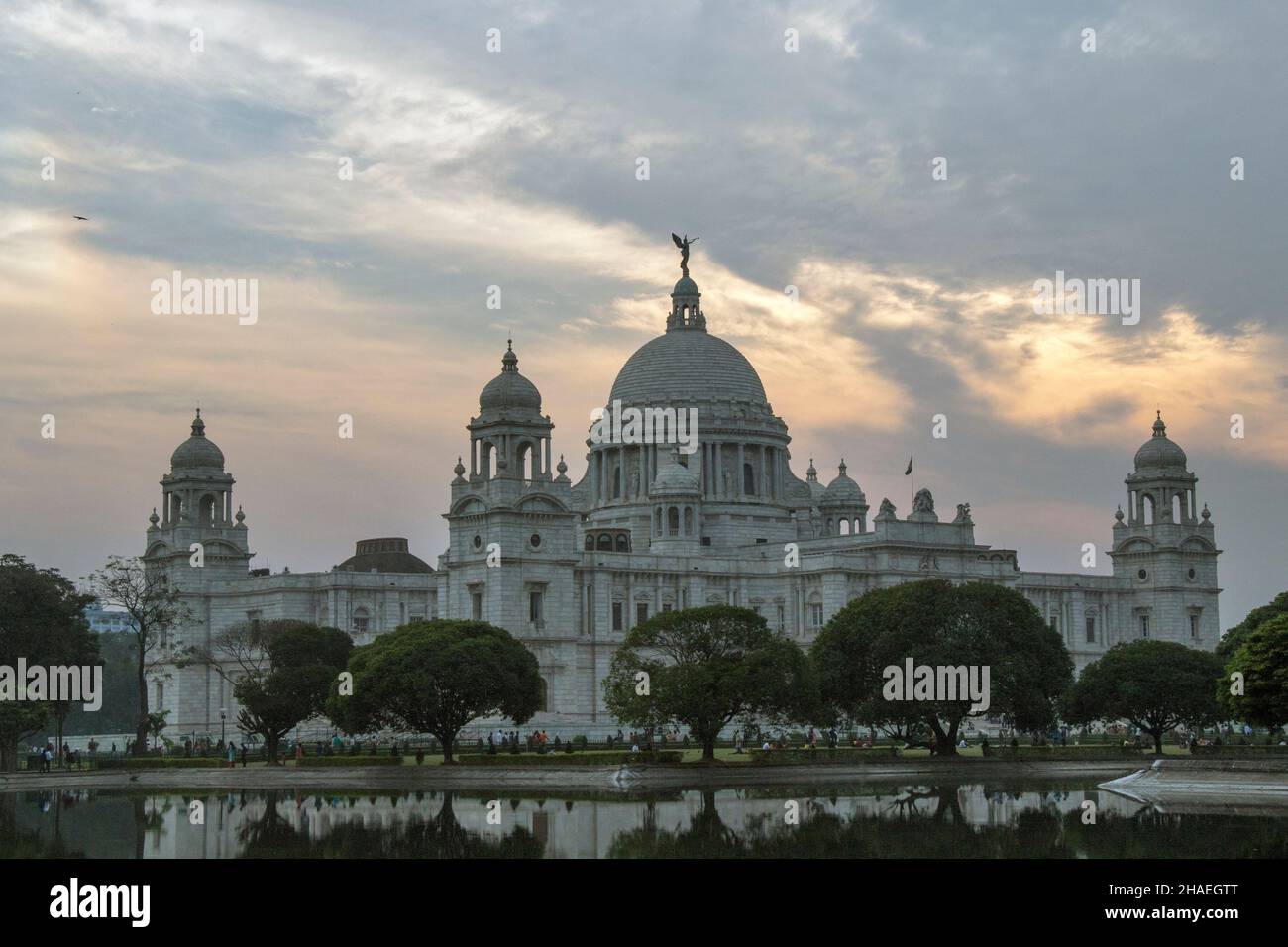 immagine del victoria memorial kolkata. victoria memorial kolkata è una destinazione turistica più iconica. Foto Stock