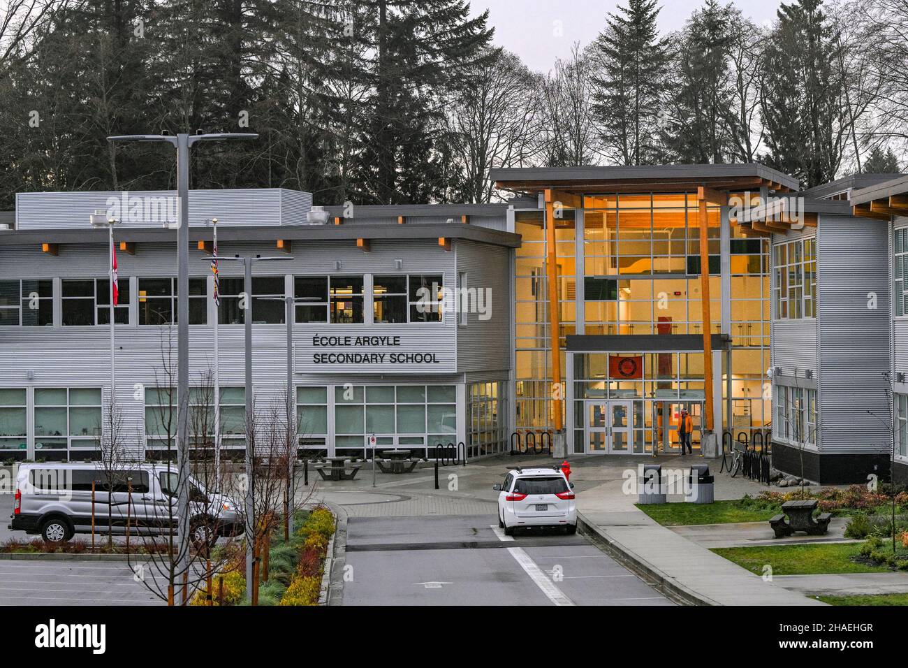 Scuola secondaria Ecole Argyle, North Vancouver, British Columbia, Canada Foto Stock