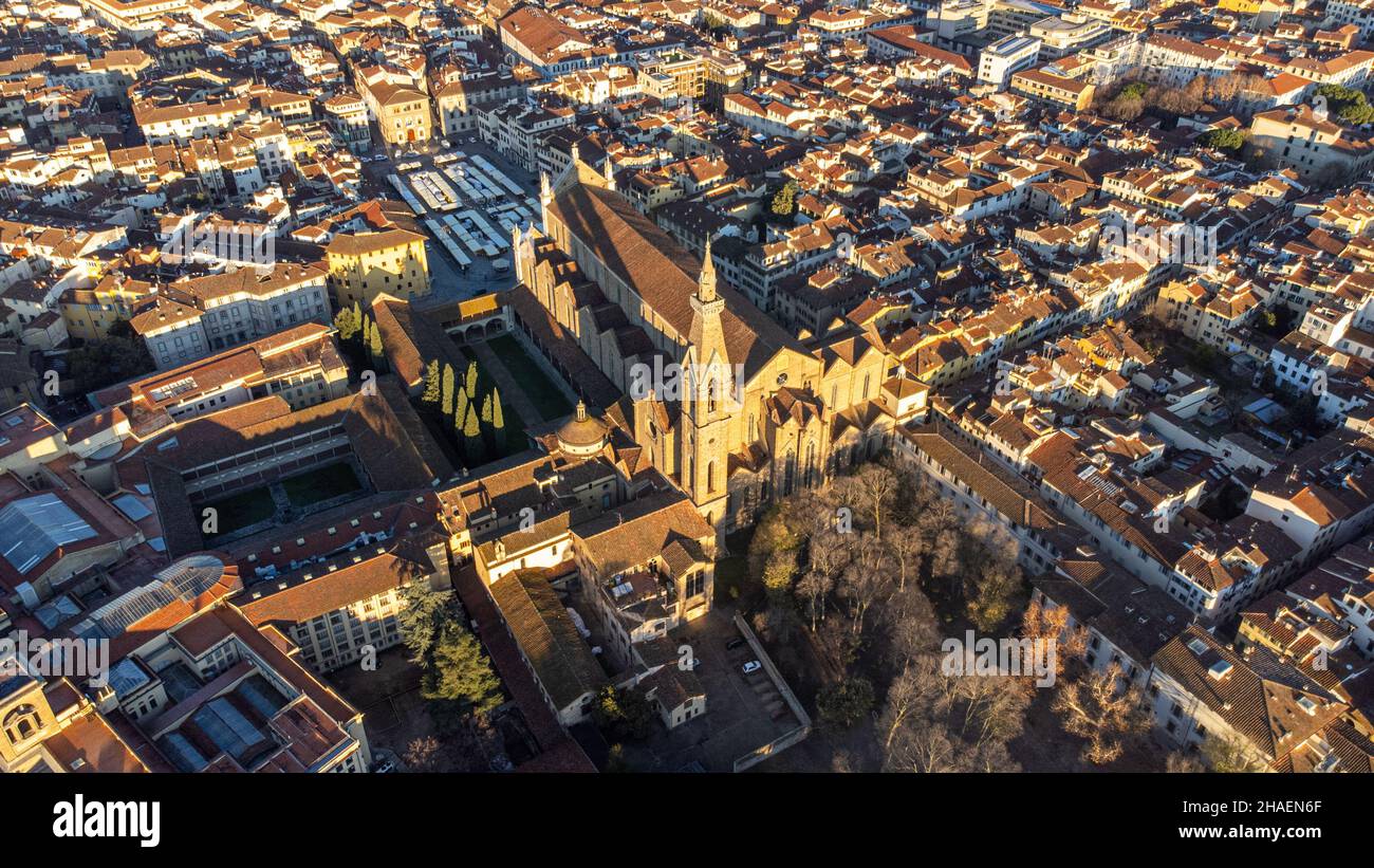 Basilica di Santa Croce di Firenze, Firenze, Italia Foto Stock