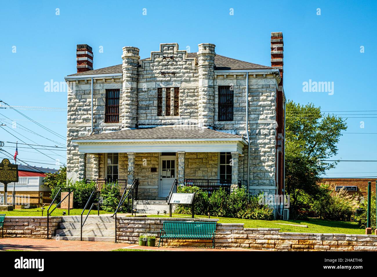 Old Pickens County Gaol, North Main Street, Jasper, Georgia Foto Stock