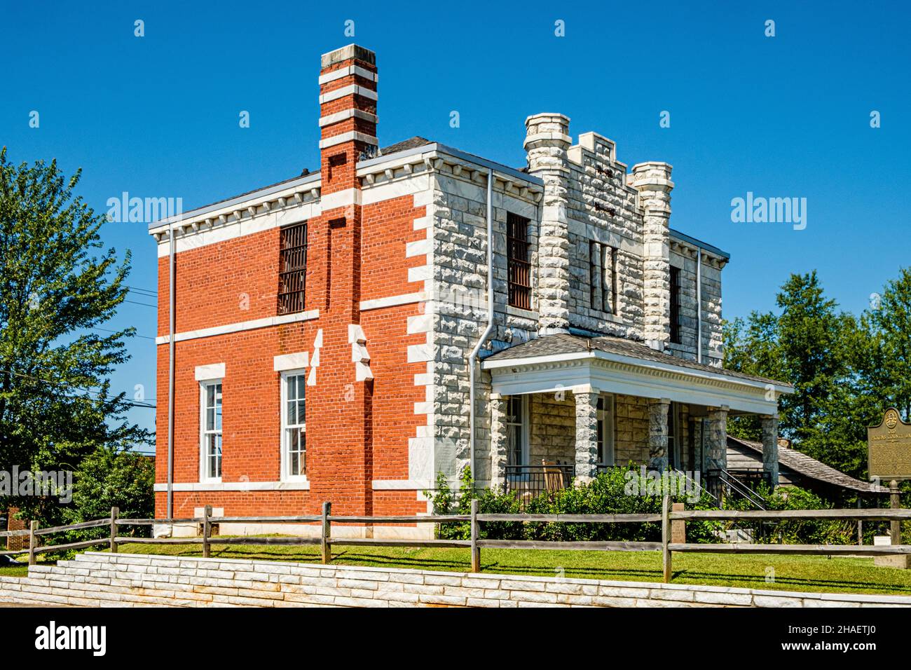 Old Pickens County Gaol, North Main Street, Jasper, Georgia Foto Stock