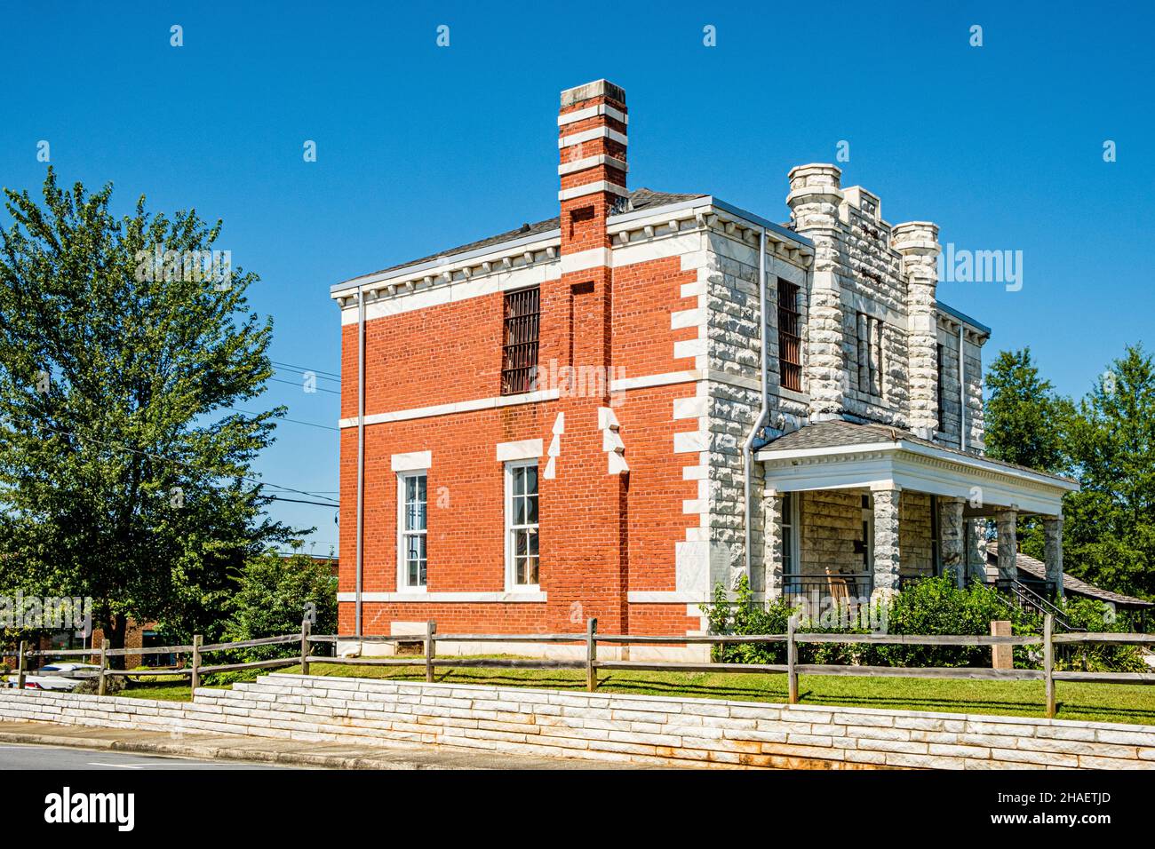 Old Pickens County Gaol, North Main Street, Jasper, Georgia Foto Stock