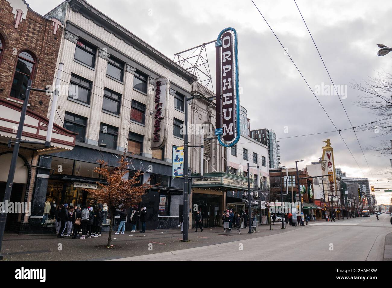 L'Orpheum è un teatro e un luogo di musica a Vancouver, British Columbia. Insieme al Queen Elizabeth Theatre e al Vancouver Playhouse, è par Foto Stock