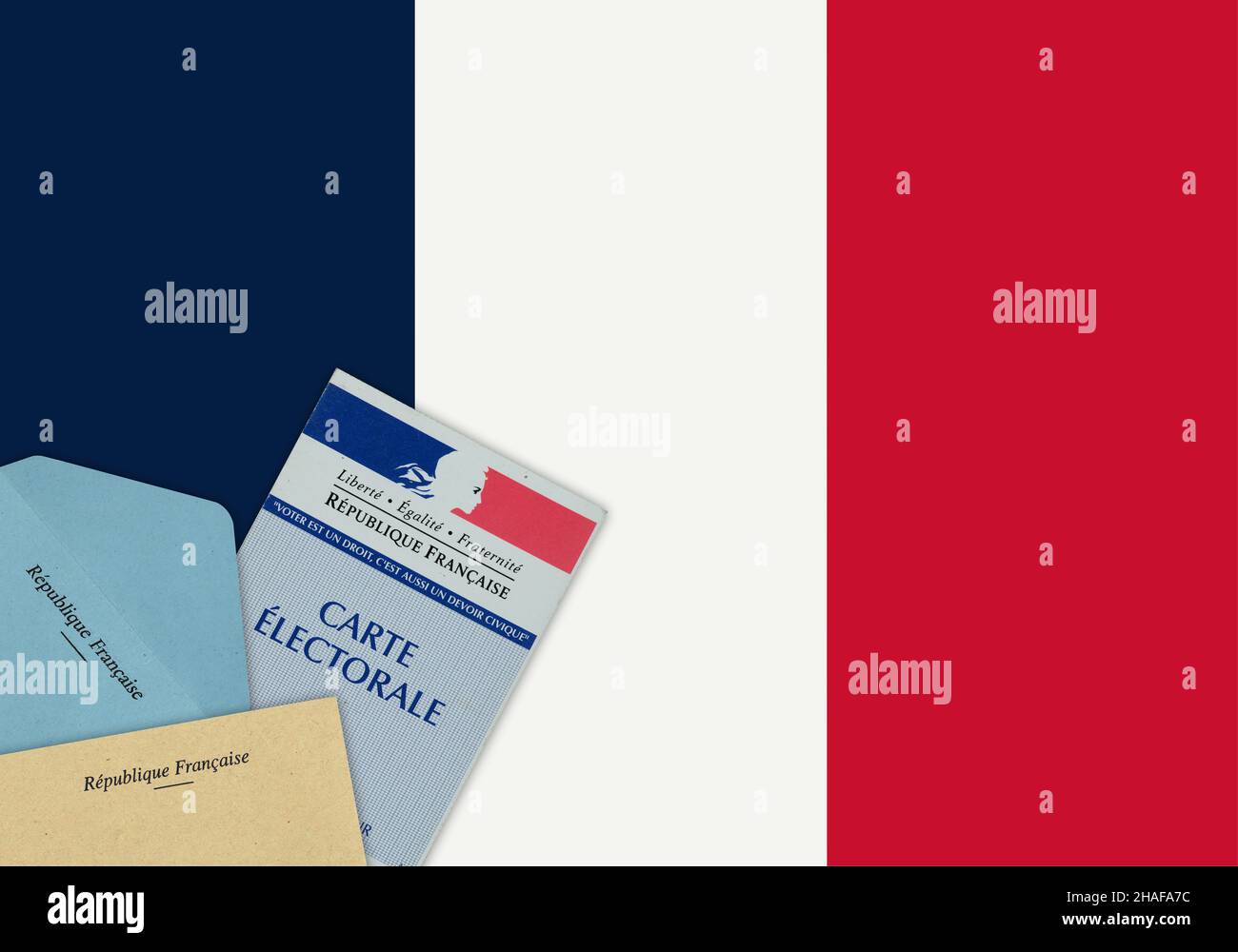 Illustrazione delle elezioni presidenziali francesi 2022 Foto Stock