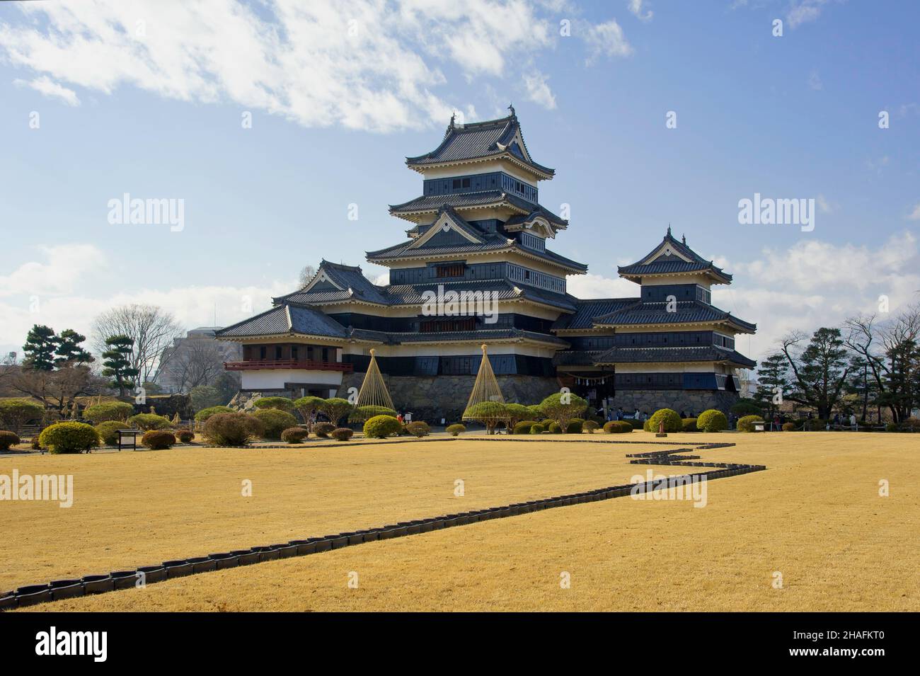 Castello di Matsumoto a Matsumoto, prefettura di Nagano, Giappone. Foto Stock