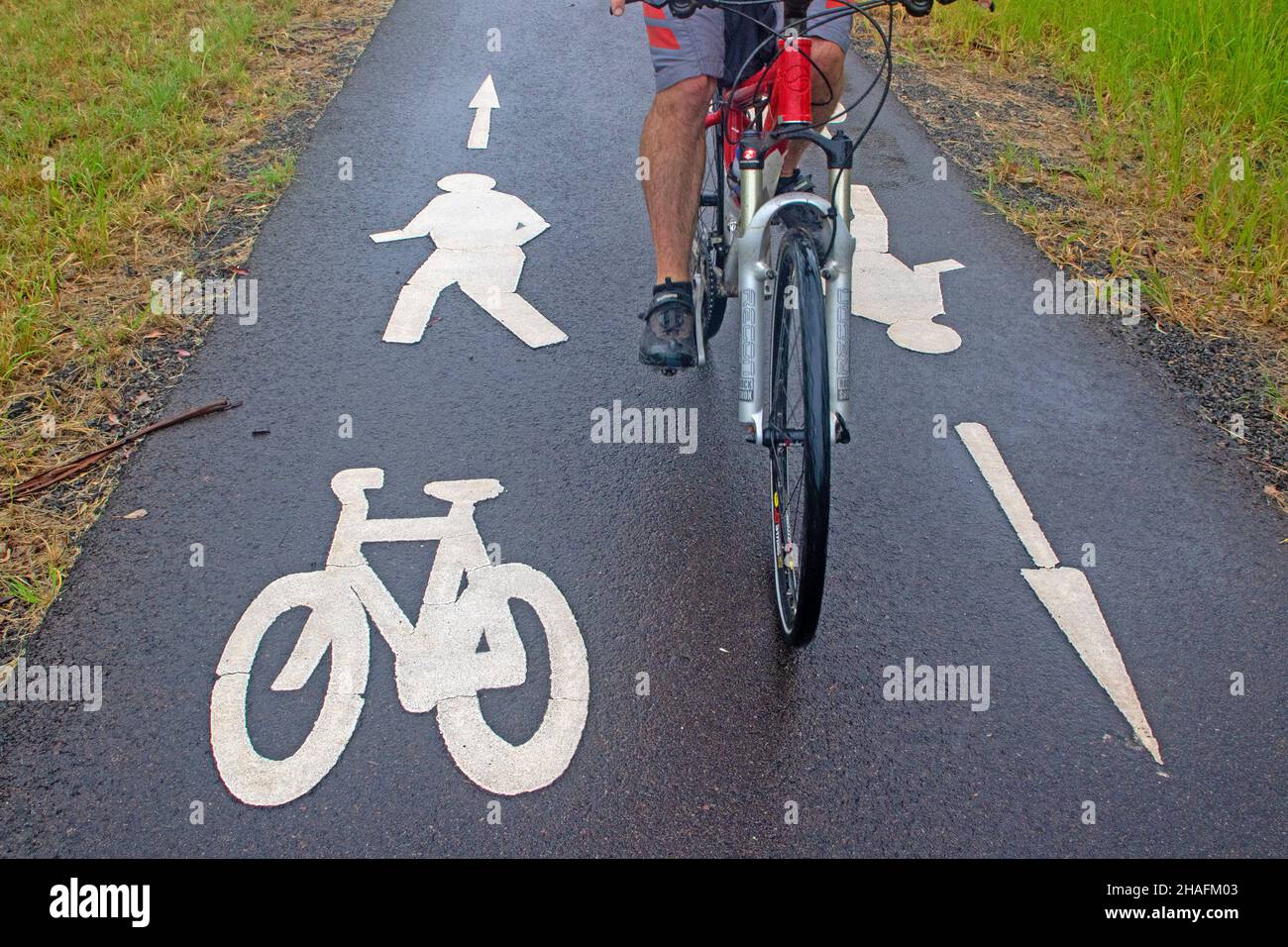 Il percorso ciclabile Hermitage Road nella Hunter Valley Foto Stock