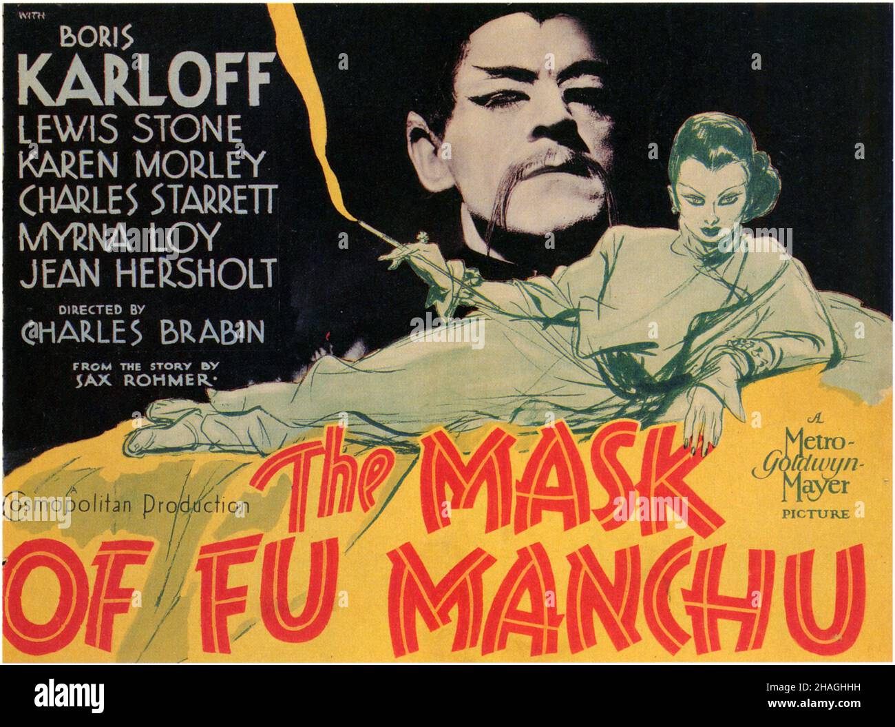 BORIS KARLOFF NELLA MASCHERA DI FU MANCHU (1932), DIRETTO DA CHARLES VIDOR E CHARLES J. BRABIN. Credito: M.G.M. / Album Foto Stock