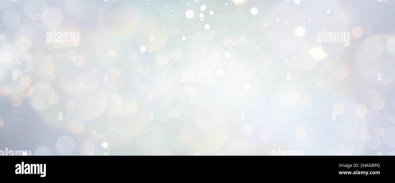 Magico buon Natale e felice anno nuovo elegante Bokeh scintilla emozionante blu con Gainsboro colori illustrativi Banner sfondo sfondo concetto di carta da parati Foto Stock