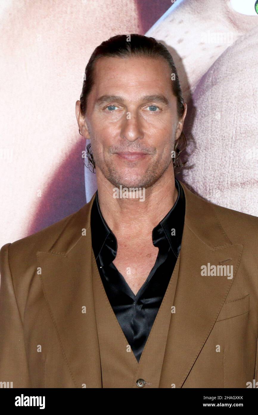 12 dicembre 2021, Los Angeles, CA, Stati Uniti d'America: LOS ANGELES - DEC 12: Matthew McConaughey alla prima di Sing 2 al Teatro Greco il 12 dicembre 2021 a Los Angeles, CA (Credit Image: © Kay Blake/ZUMA Press Wire) Foto Stock