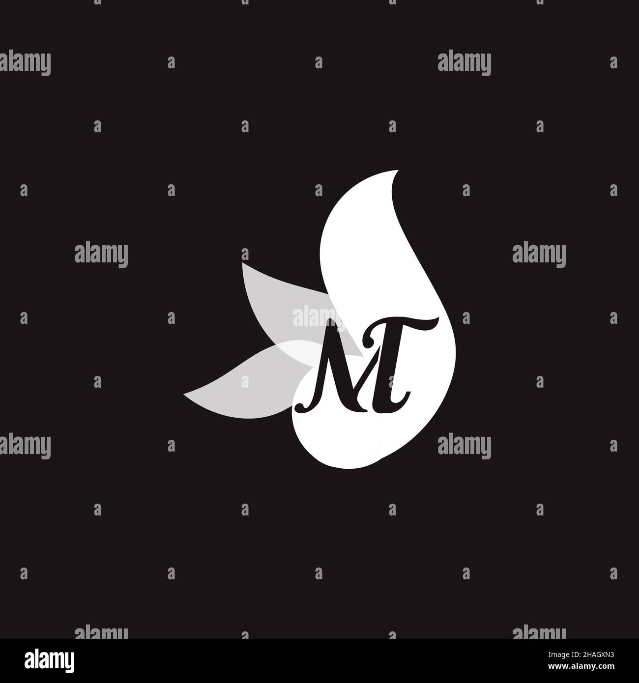 Creative Professional Trendy Letter MT TM Logo Design Foto Stock