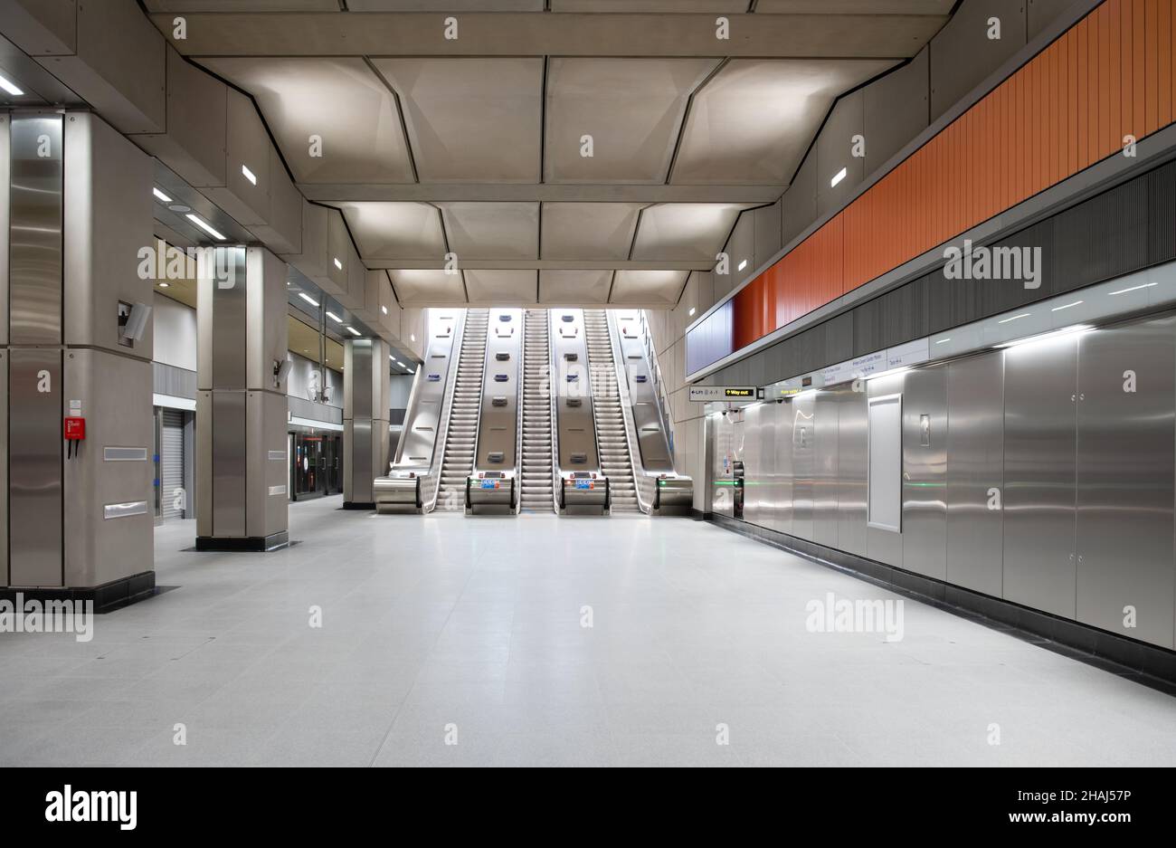 Prolunga Northern Line. Stazione della metropolitana di Battersea, in anticipo rispetto alla sua apertura lunedì 20th settembre. L'estensione Northern Line è Foto Stock